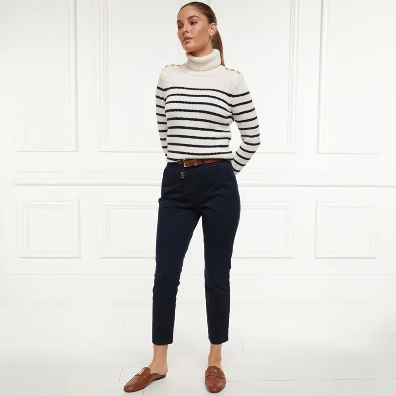 Holland Cooper Arnesby Chino Women's Pants - Ink Navy-2