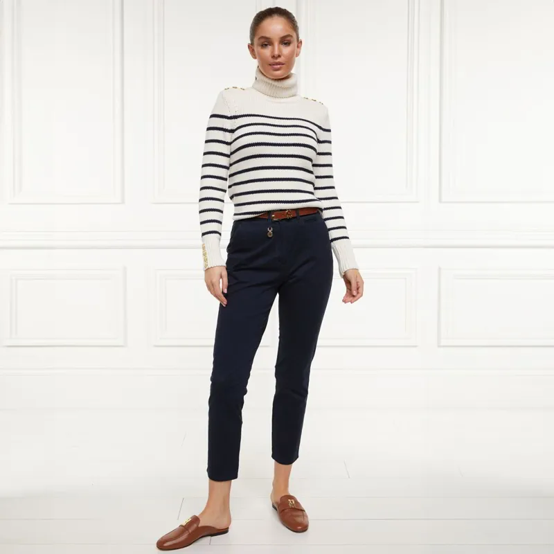 Holland Cooper Arnesby Chino Women's Pants - Ink Navy-3