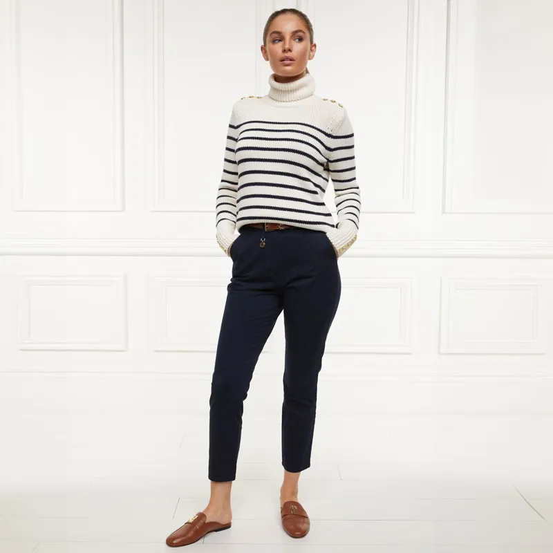 Holland Cooper Arnesby Chino Women's Pants - Ink Navy-4