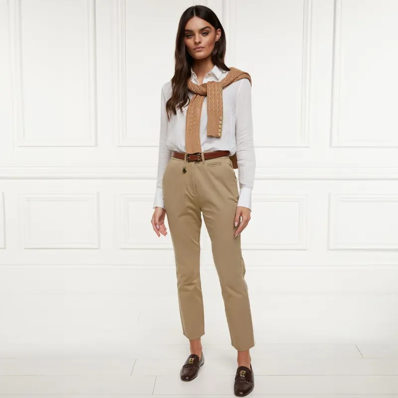 Holland Cooper Arnesby Chino Womens Pants - Stone-7