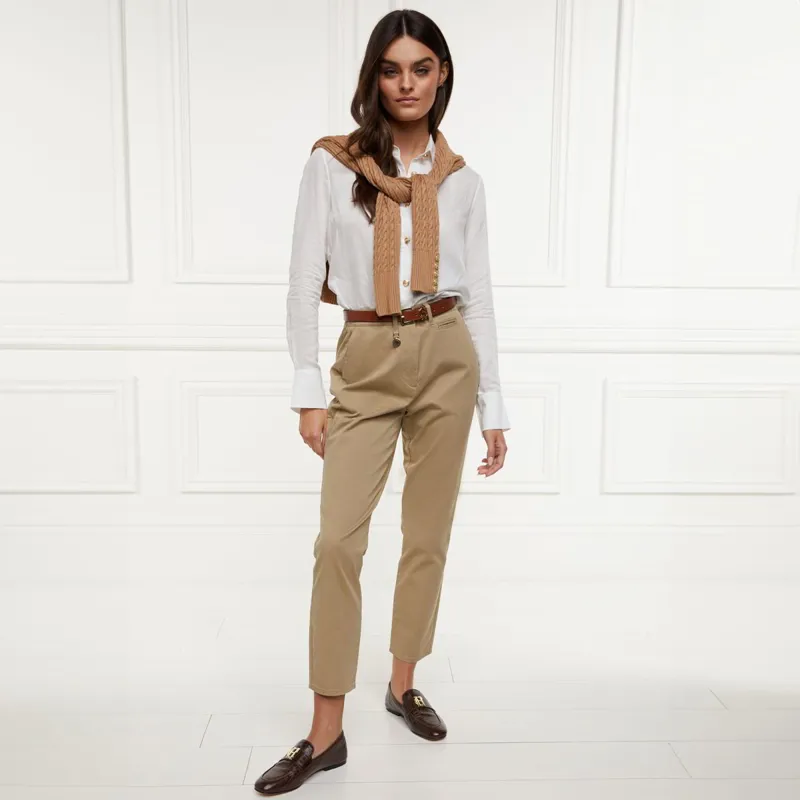 Holland Cooper Arnesby Chino Womens Pants - Stone-8