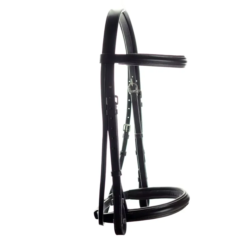 Dever Ascot Comfort Show Padded Bridle - Black-1