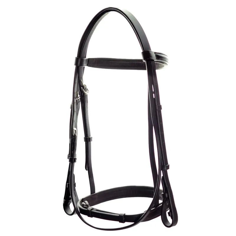 Dever Ascot Comfort Show Padded Bridle - Black-2