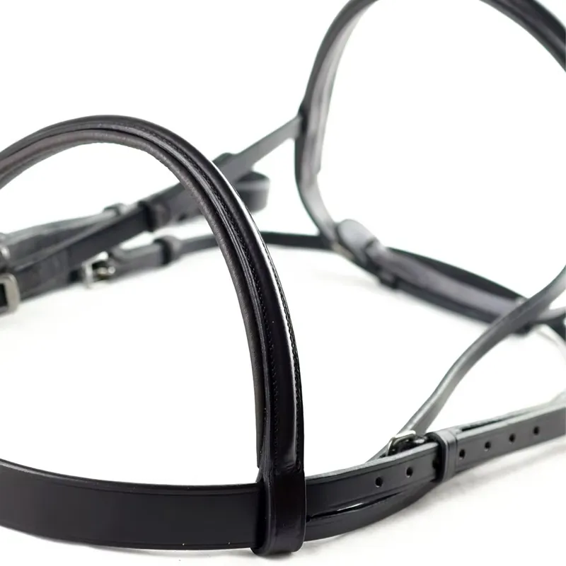 Dever Ascot Comfort Show Padded Bridle - Black-3