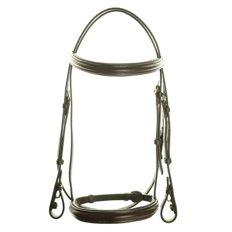 Dever Ascot Comfort Show Padded Bridle - Brown