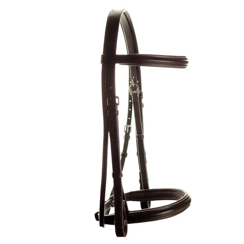 Dever Ascot Comfort Show Padded Bridle - Brown-1