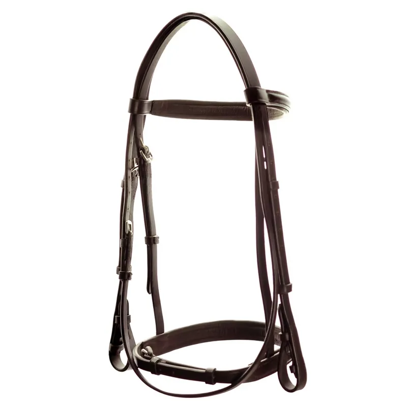 Dever Ascot Comfort Show Padded Bridle - Brown-2