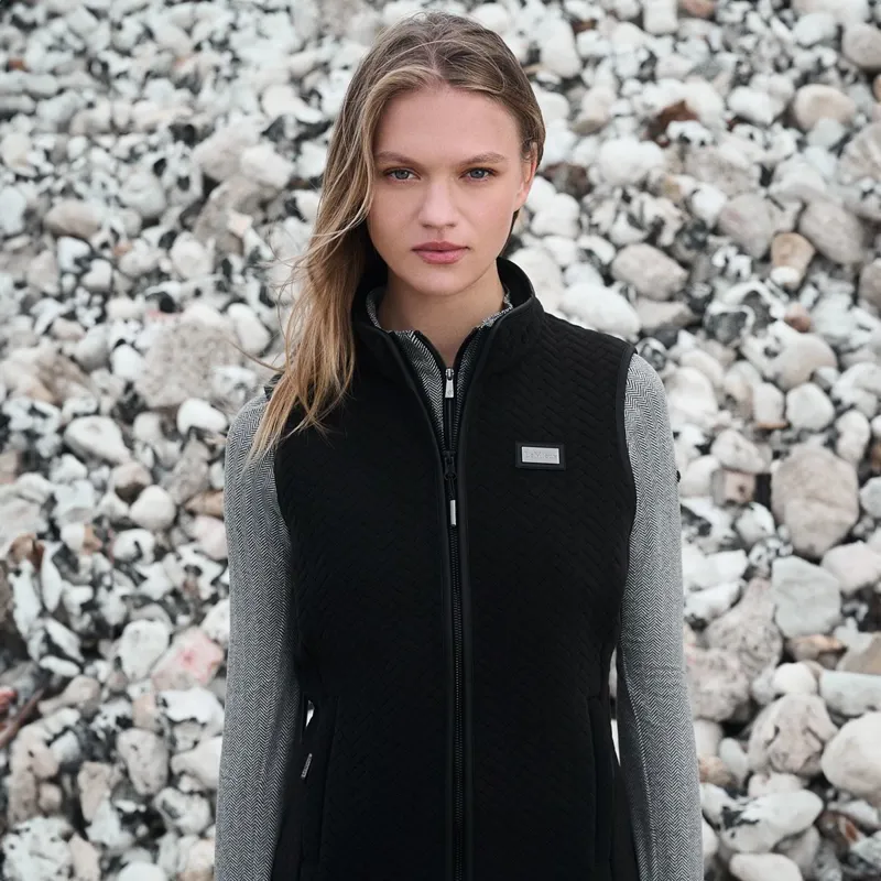 LeMieux Aspen Herringbone Women's Fleece Vest - Black-3