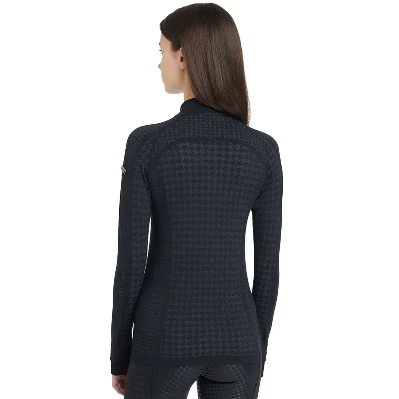 LeMieux Aspen Women's Quarter Zip Top - Houndstooth/Grey-7