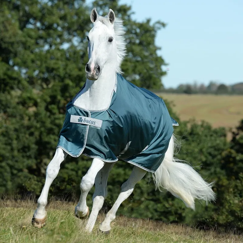 Bucas Atlantic 50g Standard Neck Turnout Blanket - Atlantic Green-8