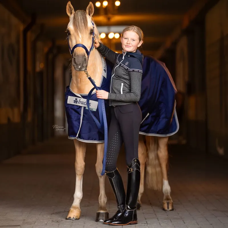 Bucas Atlantic 200g Standard Neck Turnout Blanket - Navy/Silver-2