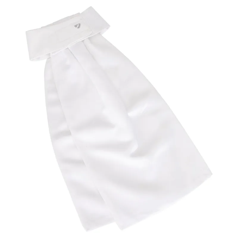 Aubrion Berrington Pre-Tied Show Stock Tie - White-2