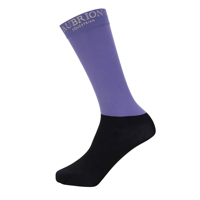 Aubrion Equestrian Child Tall Riding Socks - Heather