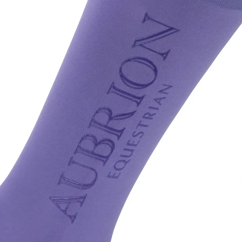 Aubrion Equestrian Child Tall Riding Socks - Heather-1