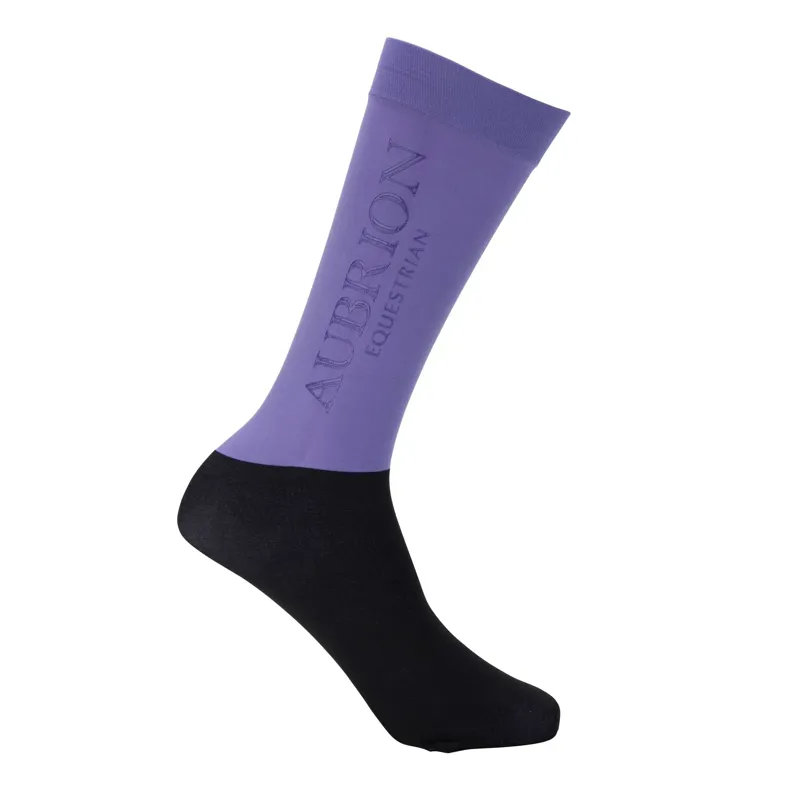 Aubrion Equestrian Child Tall Riding Socks - Heather-2