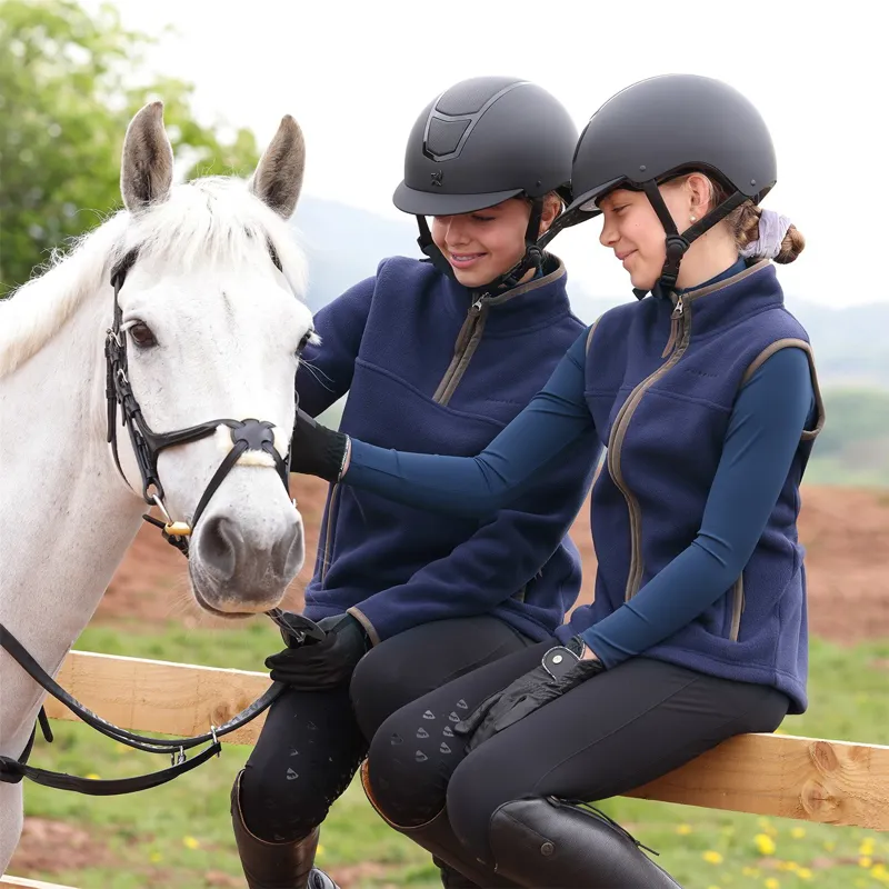 Aubrion Core Young Rider Fleece Vest - Navy-4