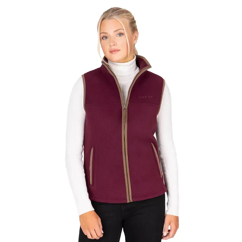Aubrion Core Womens Fleece Vest - Maroon-1