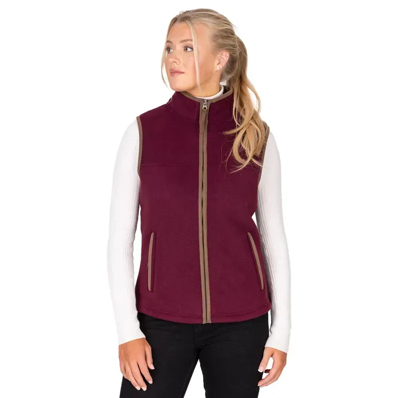 Aubrion Core Womens Fleece Vest - Maroon-2