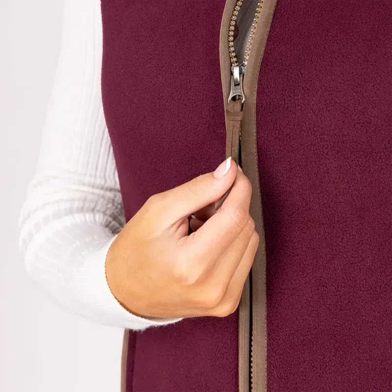 Aubrion Core Womens Fleece Vest - Maroon-5