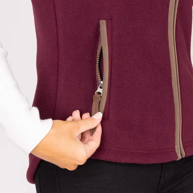 Aubrion Core Womens Fleece Vest - Maroon-6