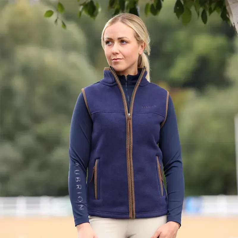 Aubrion Core Womens Fleece Vest - Navy-2