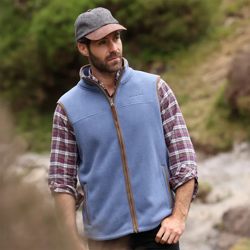 Aubrion Core Men's Fleece Vest - Blue-3