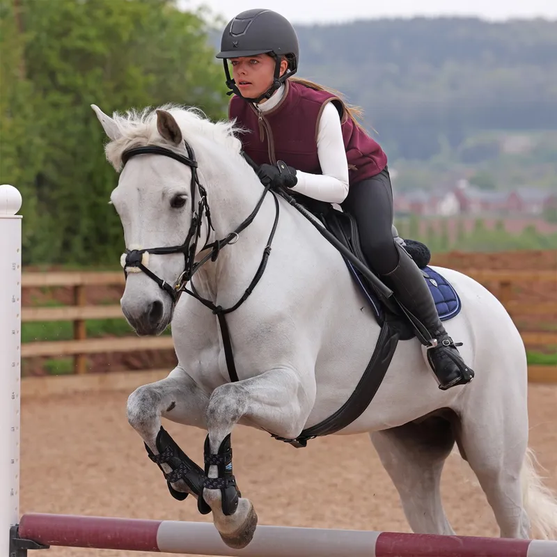 Aubrion Core Young Rider Fleece Vest - Maroon-1