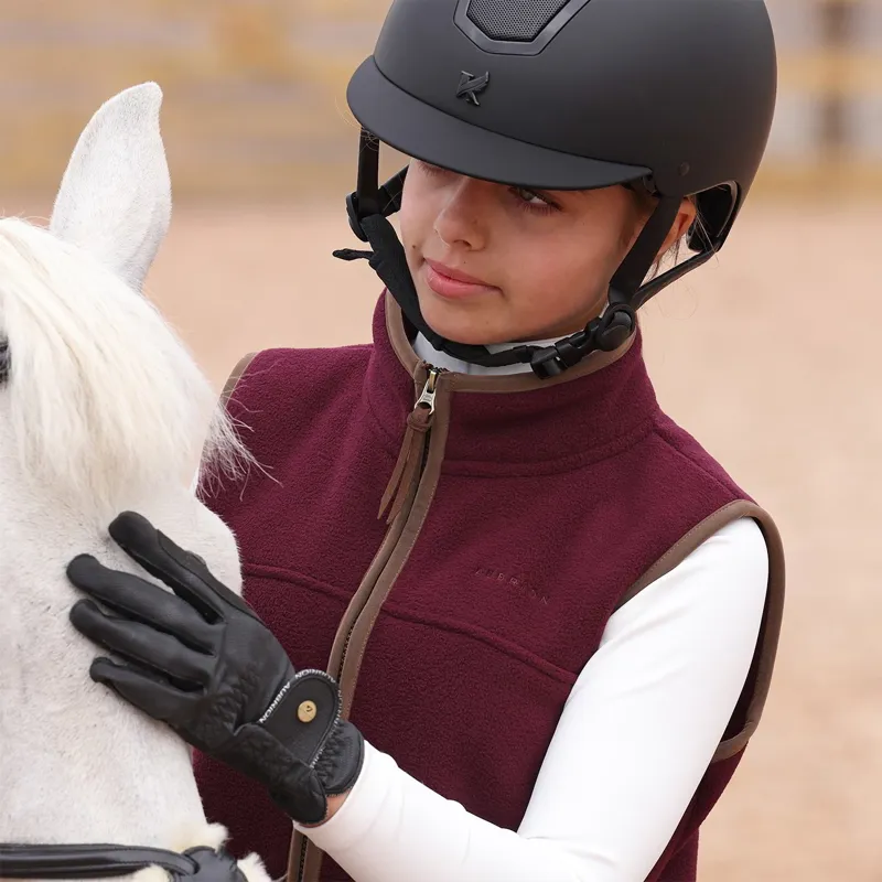 Aubrion Core Young Rider Fleece Vest - Maroon-3