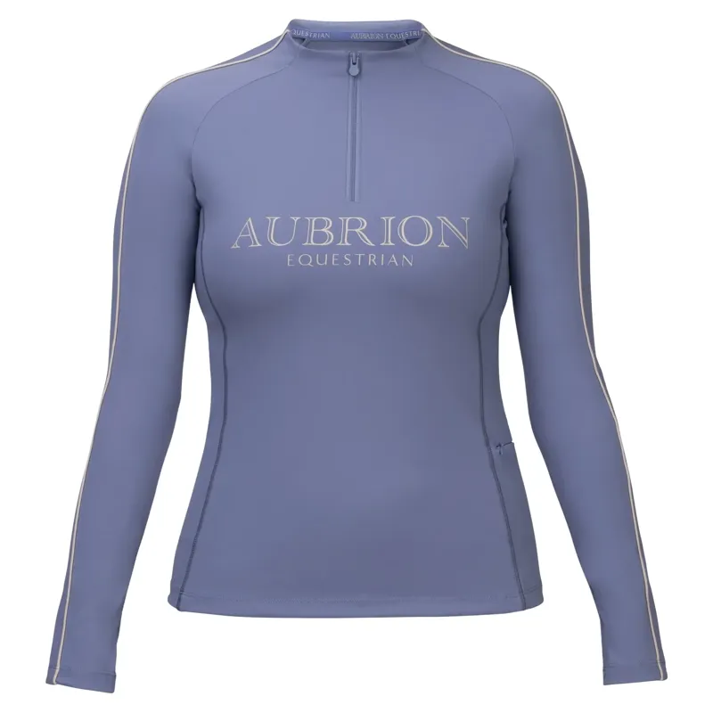 Aubrion Equestrian Women's Long Sleeve Base Layer - Midnight-9