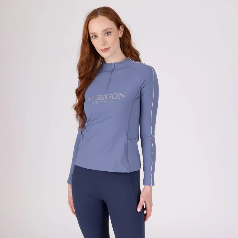 Aubrion Equestrian Womens Long Sleeve Base Layer - Storm-3