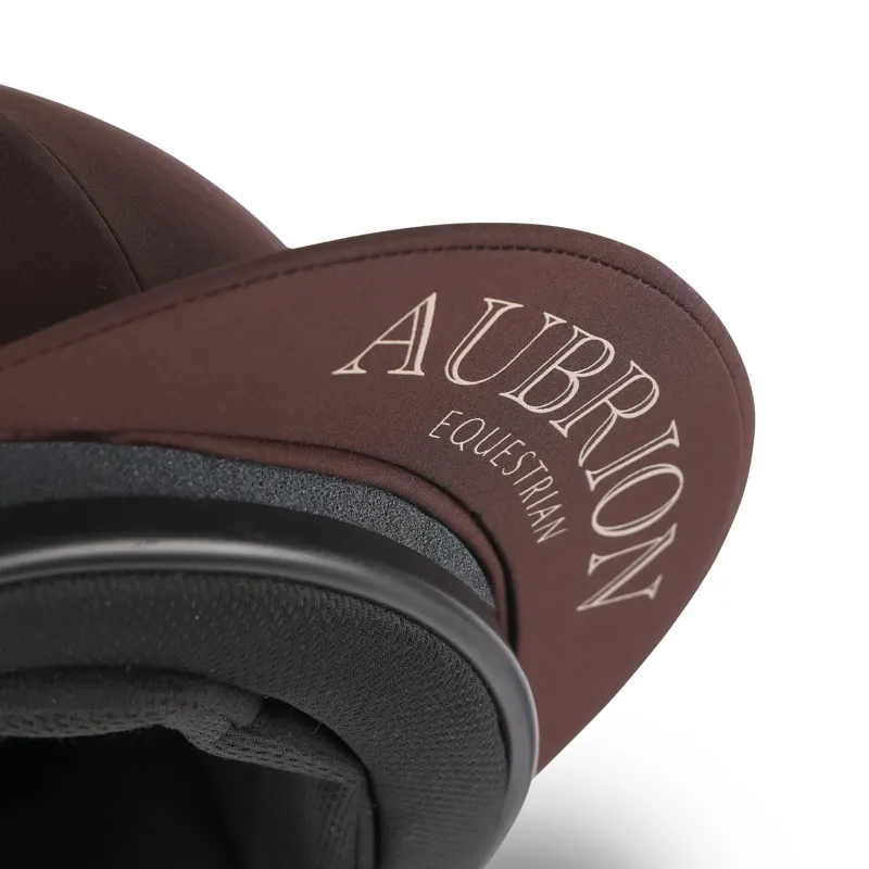 Aubrion Equestrian Helmet Cover - Espresso-3
