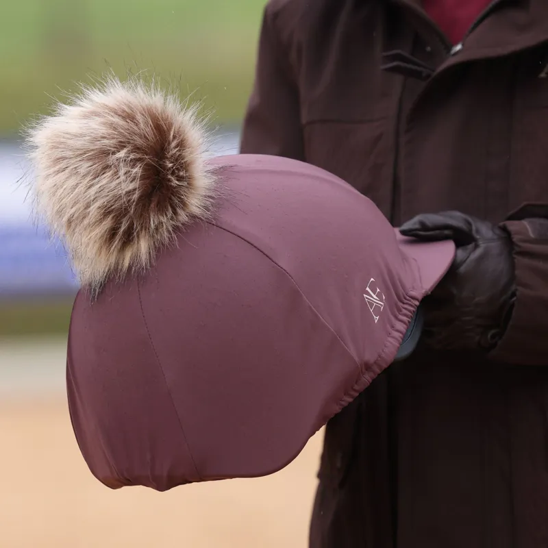 Aubrion Equestrian Helmet Cover - Espresso-7