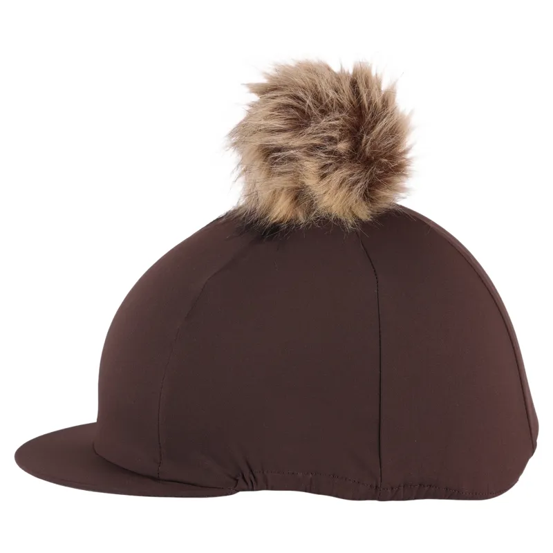 Aubrion Equestrian Helmet Cover - Espresso-2