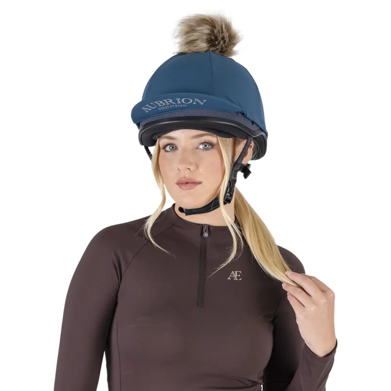 Aubrion Equestrian Helmet Cover - Estate Blue-3