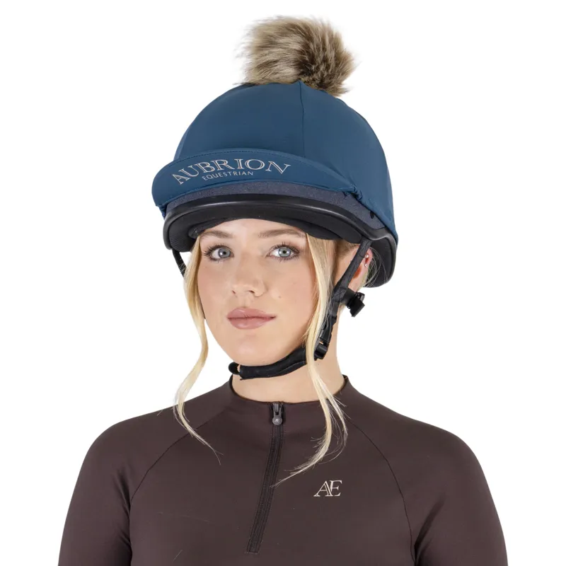 Aubrion Equestrian Helmet Cover - Estate Blue-1