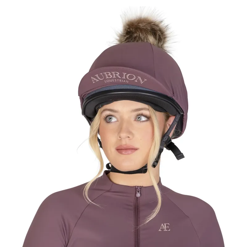Aubrion Equestrian Helmet Cover - Thistle-4
