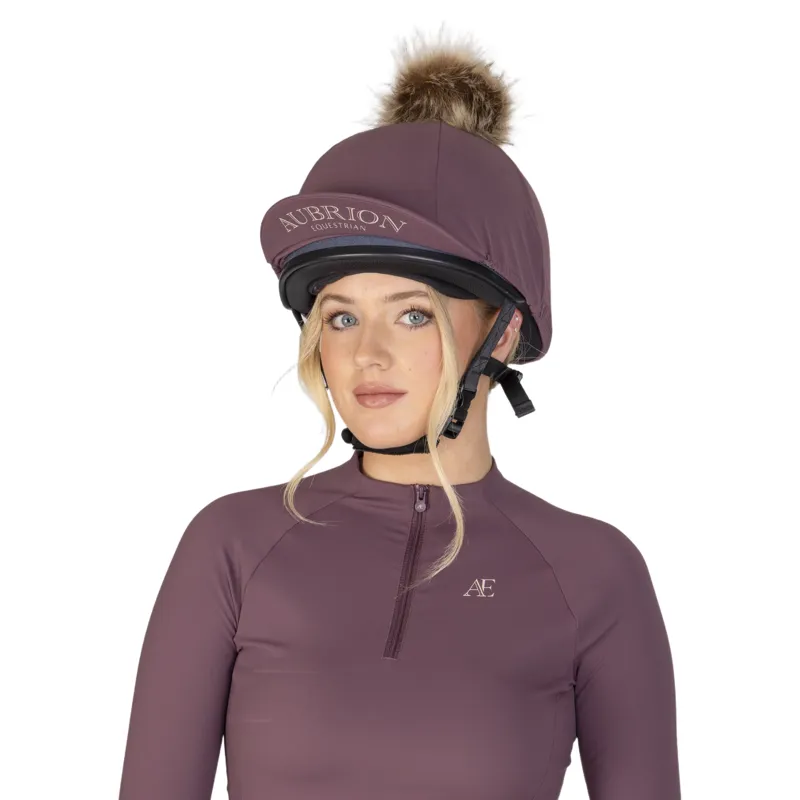 Aubrion Equestrian Helmet Cover - Thistle-5