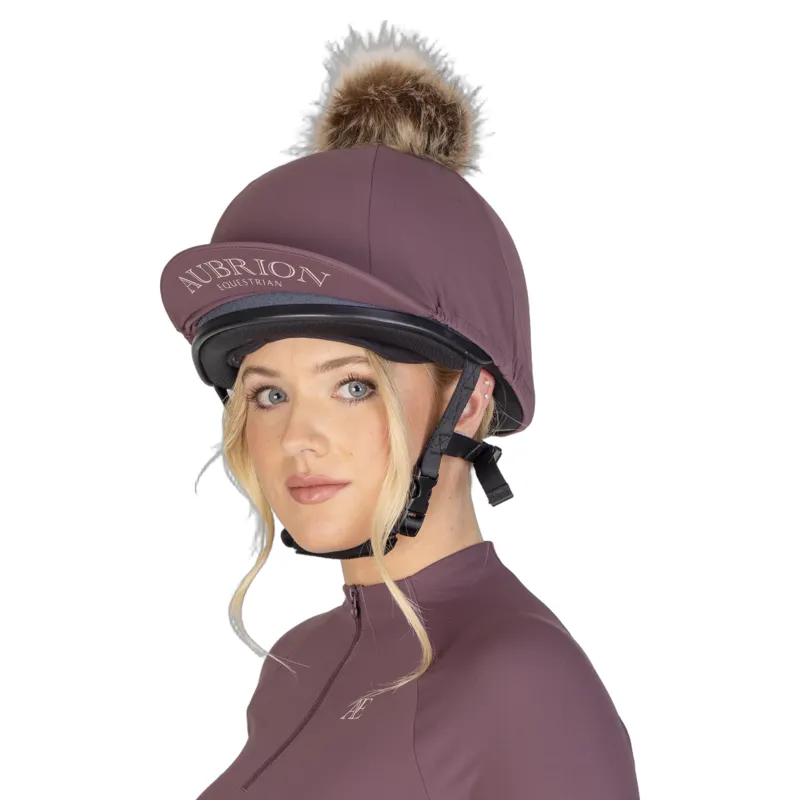 Aubrion Equestrian Helmet Cover - Thistle-1