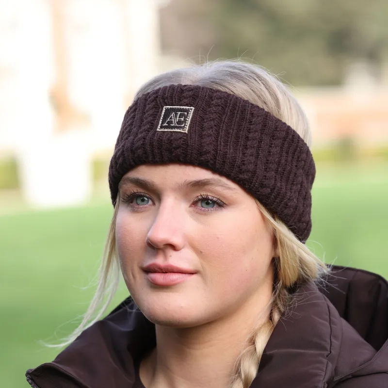 Aubrion Equestrian Women's Headband - Espresso-1