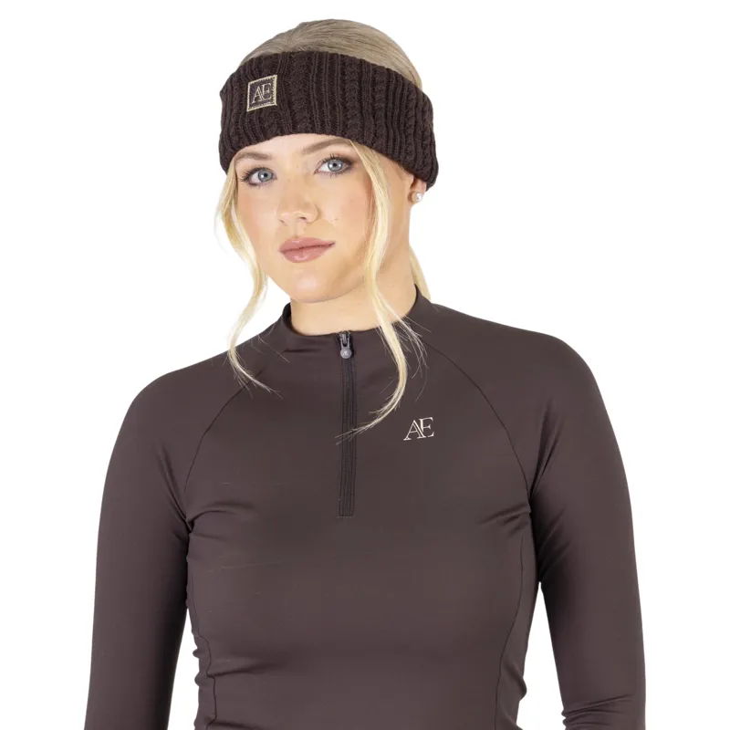Aubrion Equestrian Women's Headband - Espresso-3