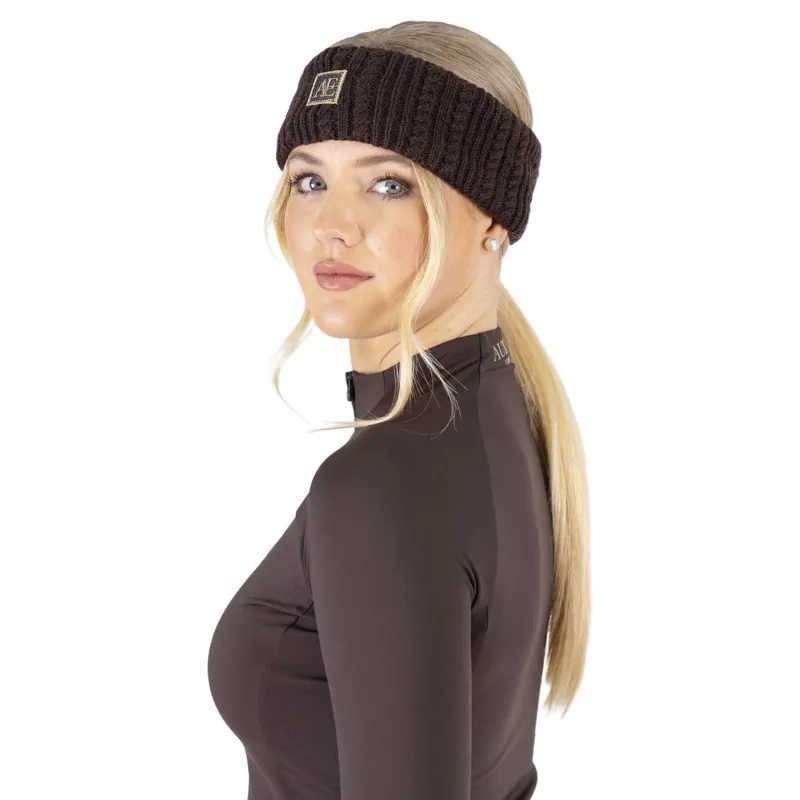 Aubrion Equestrian Women's Headband - Espresso-5