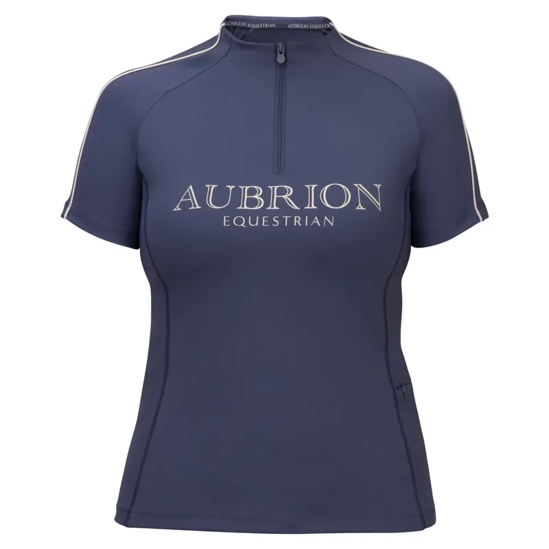 Aubrion Equestrian Women's Short Sleeve Base Layer - Midnight-5