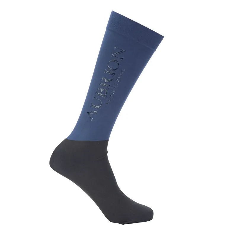 Aubrion Equestrian Women's Tall Riding Socks - Midnight
