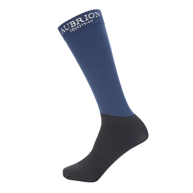 Aubrion Equestrian Women's Tall Riding Socks - Midnight-1
