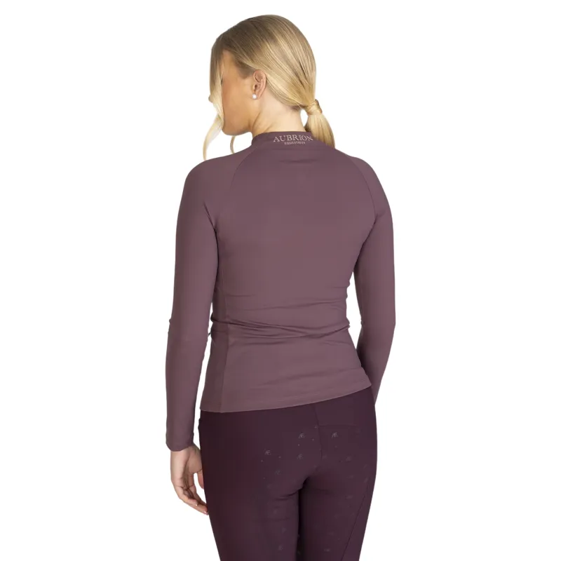 Aubrion Equestrian Winter Long Sleeve Women's Base Layer - Thistle-2