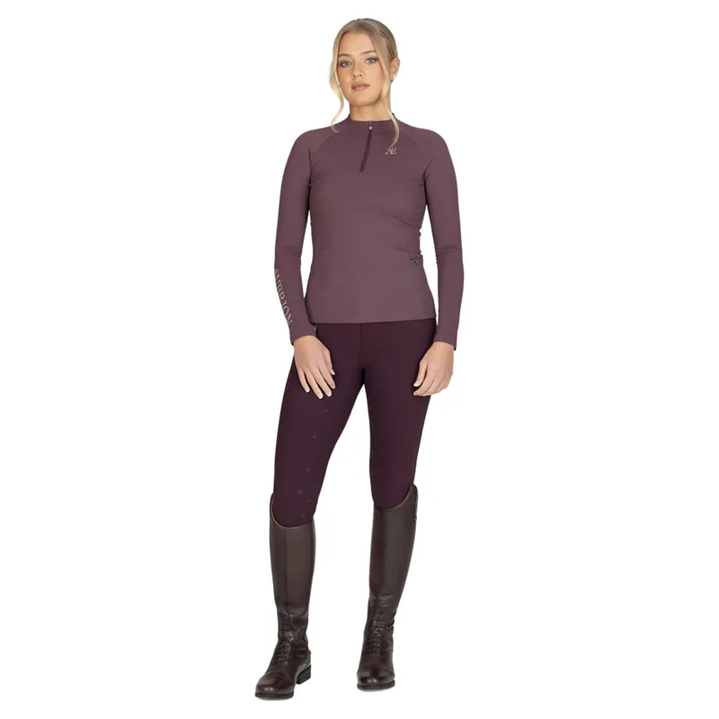 Aubrion Equestrian Winter Long Sleeve Women's Base Layer - Thistle-9