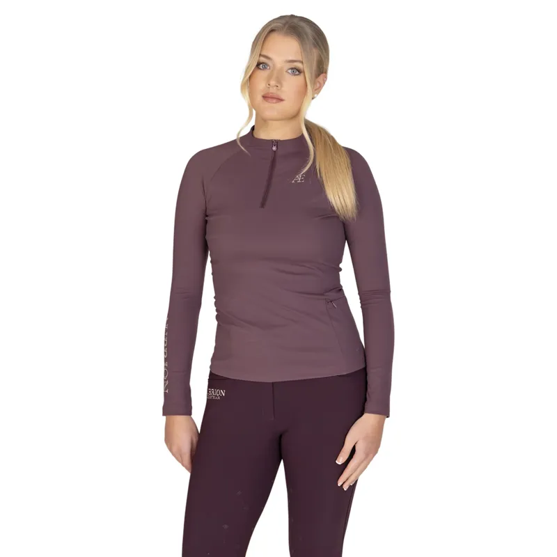 Aubrion Equestrian Winter Long Sleeve Women's Base Layer - Thistle-1