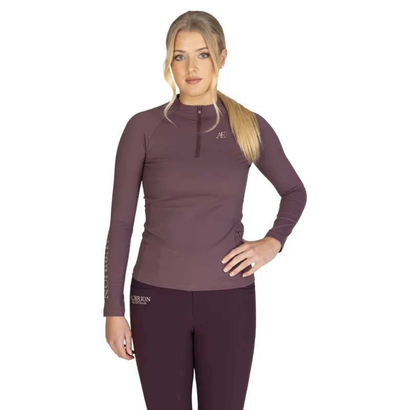 Aubrion Equestrian Winter Long Sleeve Women's Base Layer - Thistle-5