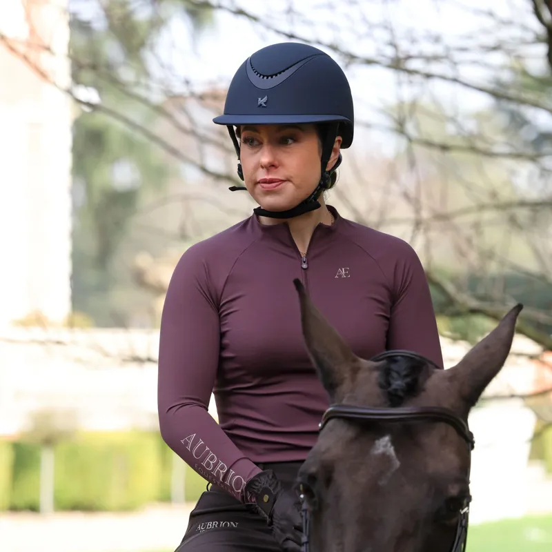 Aubrion Equestrian Winter Long Sleeve Women's Base Layer - Thistle-7