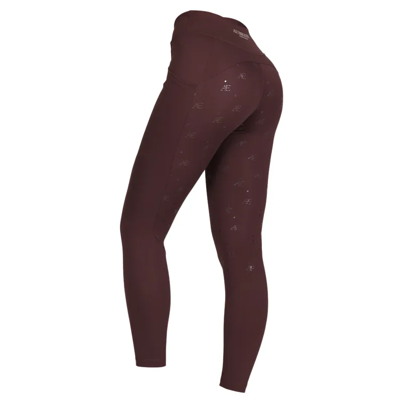 Aubrion Equestrian Full Grip Women's Breeches - Espresso-3